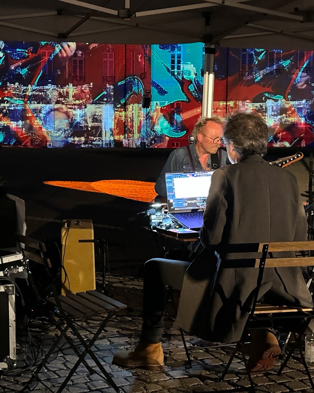 Haegar & Omar at work in Karlsruhe @haegar_live @omargudjons